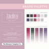 Amethyst Skincare Sales Booster Canva Infographics Brand Palette The Skincare Template Co.