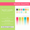 Hard Candy Skincare Sales Booster Canva Infographics Brand Palette The Skincare Template Co.
