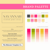 Savannah Skincare Sales Booster Canva Infographics Brand Palette The Skincare Template Co.