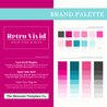 Retro Vivid Skincare Sales Booster Canva Infographics Brand Palette The Skincare Template Co.
