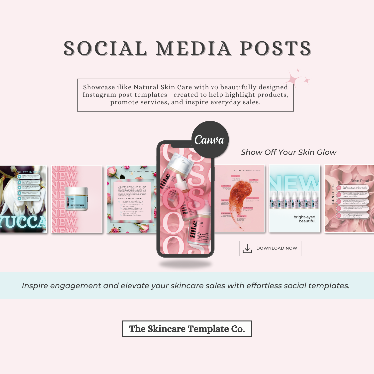 ilike Natural Skin Care Canva Templates The Skincare Template Co. Skinsimply