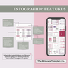 Amethyst Infographic Features & Social Feed Sample The Skincare Template Co