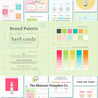 Hard Candy Square Size Brand Palette | The Skincare Template Co. | Skincare Instagram Social Media Canva Templates for Estheticians, Spas, Clinics & Medical Esthetics