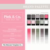 Pink & Co. Skincare Sales Booster Canva Infographics Brand Palette The Skincare Template Co.