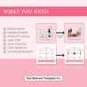 Pink & Co. Infographic Features & Social Feed Sample The Skincare Template Co
