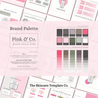 Pink & Co. Portrait Size Brand Palette | The Skincare Template Co. | Skincare Instagram Social Media Canva Templates for Estheticians, Spas, Clinics & Medical Esthetics