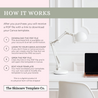 Pink & Co. Website Version How to access your Canva Template The Skincare Template Co.