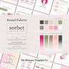 Sorbet Portrait Size Brand Palette | The Skincare Template Co. | Skincare Instagram Social Media Canva Templates for Estheticians, Spas, Clinics & Medical Esthetics