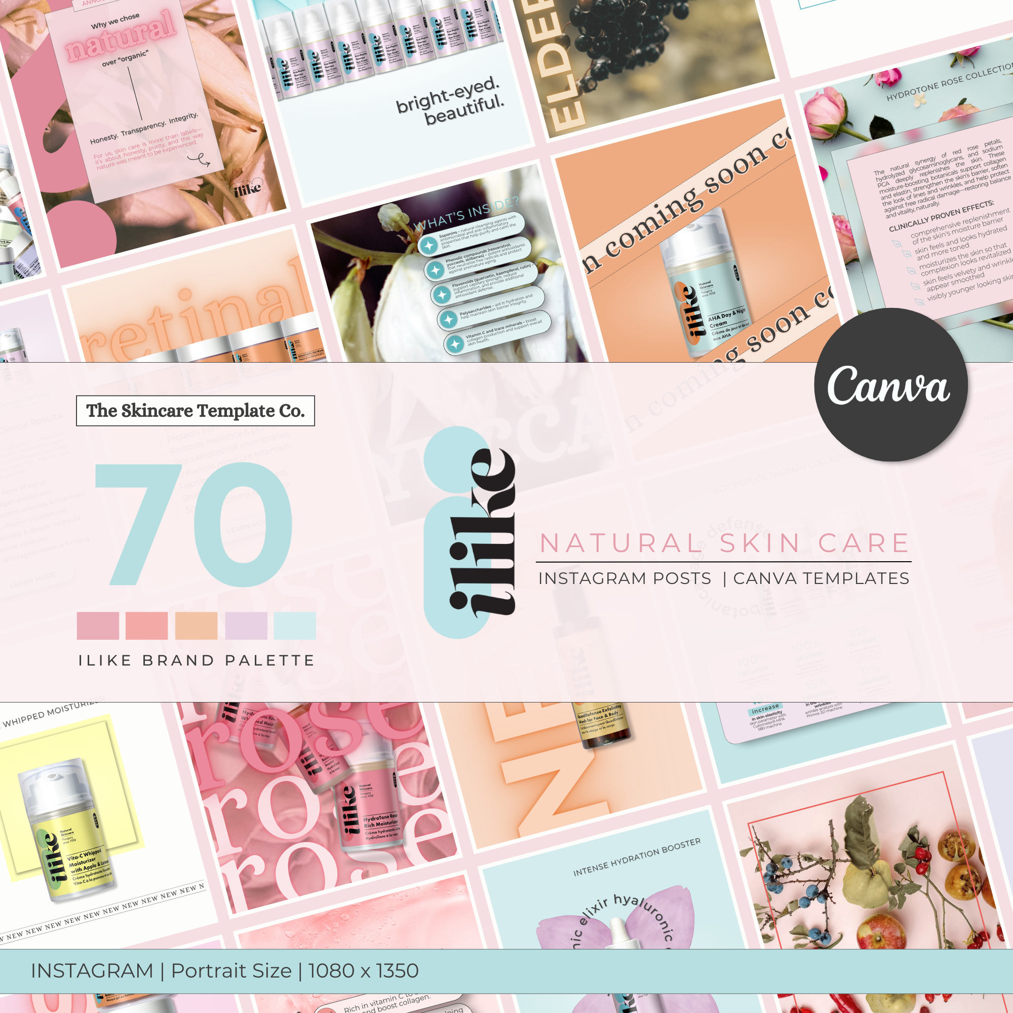 ilike Natural Skin Care Instagram Templates Cover Image The Skincare Template Co